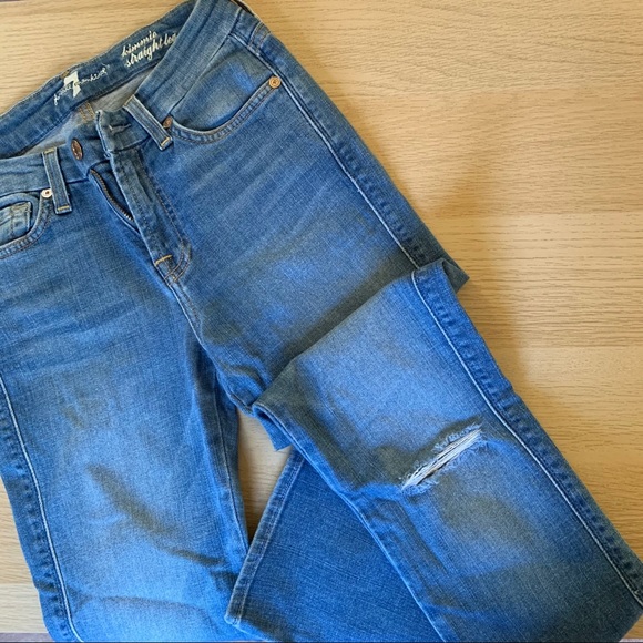 7 For All Mankind Kimmie Straight Leg Jeans - Picture 3 of 3